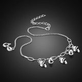 925 Sterling Silver Dolphin Anklet Bracelet for Women