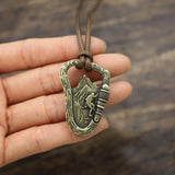 Foot Climbing Mountain Pendant Necklace Minimalism Faith Jewelry