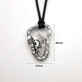 Foot Climbing Mountain Pendant Necklace Minimalism Faith Jewelry