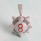 Football 8 Pendant Men's Hip Hop Jewelry