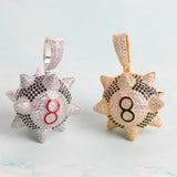 Football 8 Pendant Men's Hip Hop Jewelry