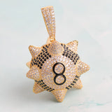 Football 8 Pendant Men's Hip Hop Jewelry