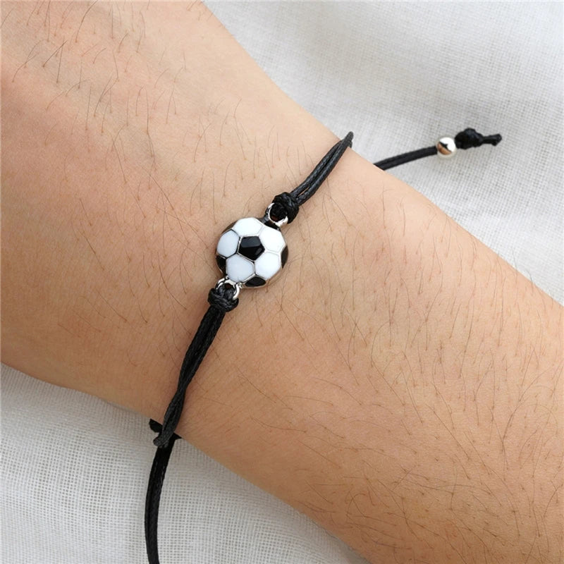 Football Charm Bracelet Bangle Team Flags Hand Band Bracelet