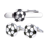 Football Cufflinks Soccer French Shirt Cuff Buttons Tie Clip Brooches