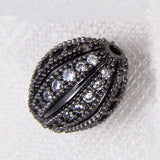 Football Full Zircon Metal DIY Charms Bracelets Beads
