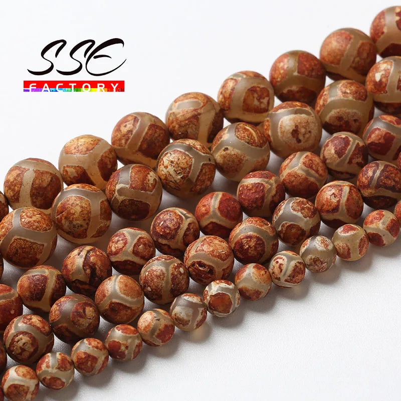 Tibetan Stone Beads Natural Dzi Agates 6-12mm