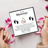 Footprint Heart Necklace for Women Mummy Hollow Pendant Necklaces
