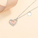 Footprint Heart Necklace for Women Mummy Hollow Pendant Necklaces