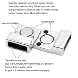 10mm Flat Leather Magnetic Clasps Closure for Bracelet Making