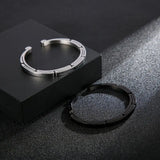 Men's Stainless Steel Three-color Bracelet Bangle