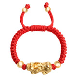 0-5 Yrs Red String 999 Pure Silver Pixiu 3D Charm Bracelet