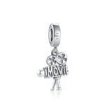 925 Silver Skull Holiday Juice Movie Bead Charm Bracelet