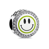Women Berloque 925 Silver Smile My Dad Hand Clover Charm Bracelet