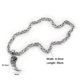 Men's Byzantine Chain Necklace 6.5mm Stainless Steel Silver Jewelry