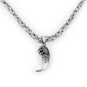 Men's Byzantine Chain Necklace 6.5mm Stainless Steel Silver Jewelry