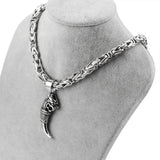 Men's Byzantine Chain Necklace 6.5mm Stainless Steel Silver Jewelry