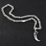 Men's Byzantine Chain Necklace 6.5mm Stainless Steel Silver Jewelry