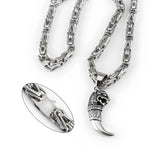 Men's Byzantine Chain Necklace 6.5mm Stainless Steel Silver Jewelry