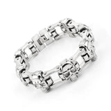 Men's Stainless Steel Skull Biker Bracelet Chain