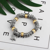Turtle Pendant Bead Bracelet 316L Stainless Steel Jewelry