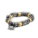Turtle Pendant Bead Bracelet 316L Stainless Steel Jewelry
