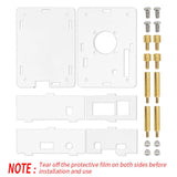 Orange 3 Acrylic Enclosure Transparent Shell with Cooling Fan