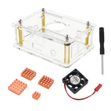 Orange 3 Acrylic Enclosure Transparent Shell with Cooling Fan