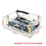 Orange 3 Acrylic Enclosure Transparent Shell with Cooling Fan