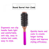 Round Comb Hair Styling Brush Curly Hair Metal Handle