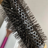 Round Comb Hair Styling Brush Curly Hair Metal Handle