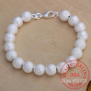 Silver Beads Chain Bracelet Wedding Party Lady Charm Jewelry