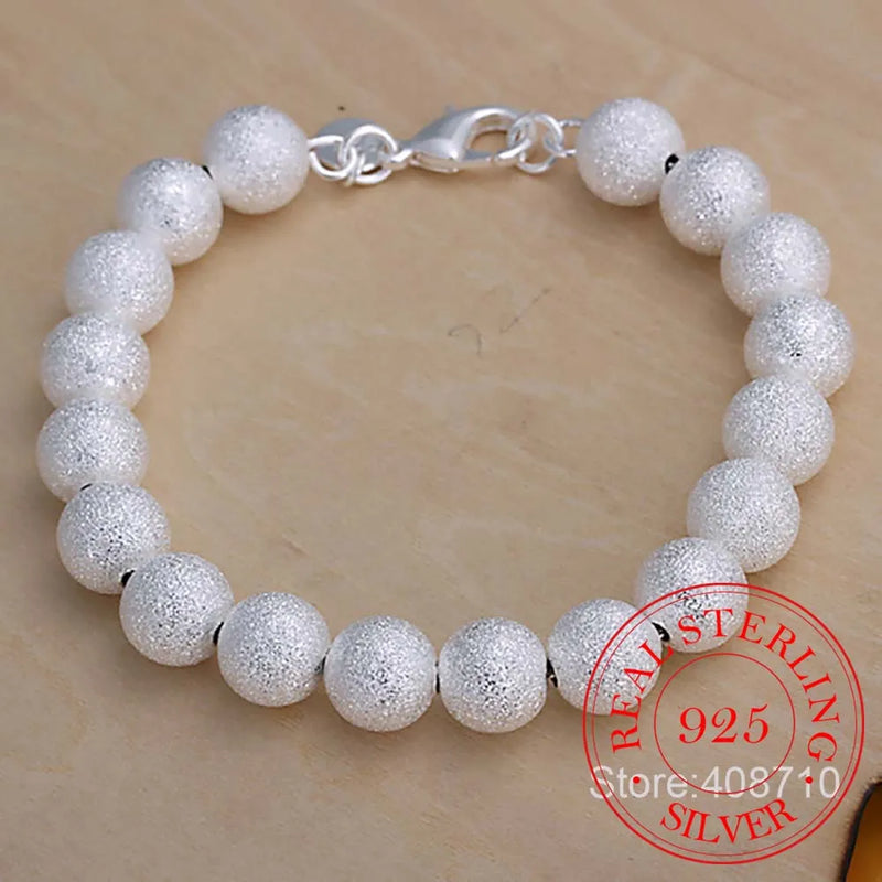 Silver Beads Chain Bracelet Wedding Party Lady Charm Jewelry