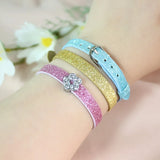 Glitter Sequin Bracelet Wristband for Kids Gift DIY Jewelry