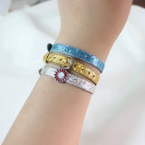 Glitter Sequin Bracelet Wristband for Kids Gift DIY Jewelry