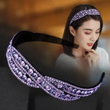 Women Shinny Hair Hoop Sweet Girls Headband Rhinestone Hairband