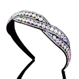 Women Shinny Hair Hoop Sweet Girls Headband Rhinestone Hairband