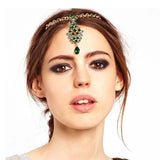 Ethnic Rhinestone Forehead Hair Pins for Women