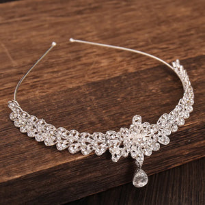 Indian Bridal Crown Rhinestones Pendant Tiaras Headbands Hair Accessories