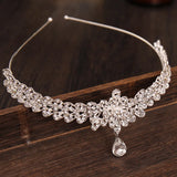 Indian Bridal Crown Rhinestones Pendant Tiaras Headbands Hair Accessories