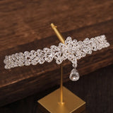 Indian Bridal Crown Rhinestones Pendant Tiaras Headbands Hair Accessories