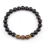 8mm Volcanic Stone Tiger's Eye Weathering Agate Stretch Bracelet