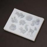 Forest Animal Silicone Mold Fox Squirrel Pig Elk Owl Resin Jewelry Mold