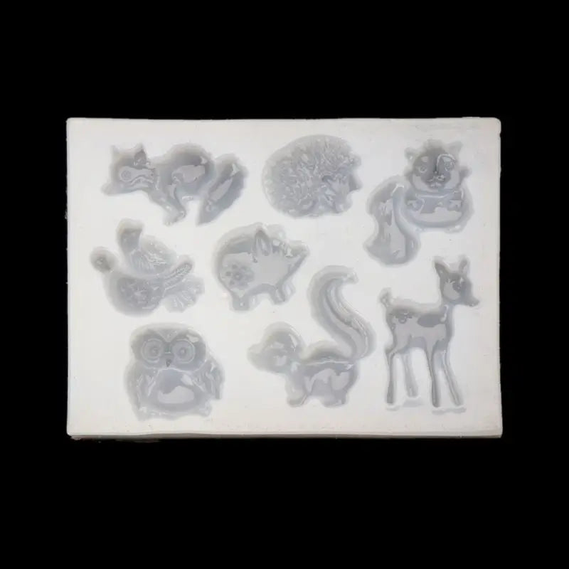 Forest Animal Silicone Mold Fox Squirrel Pig Elk Owl Resin Jewelry Mold
