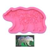 Forest Bear Keychain Silicone Mould DIY Crafts Polymer Clay Jewelry Making Tool