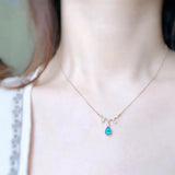 Forest Elf's Tears Pendant Water Drop Necklace