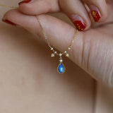 Forest Elf's Tears Pendant Water Drop Necklace