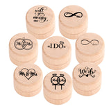 Forest Theme Wedding Wooden Ring Box Love Forever Pattern Jewelry Box Antique