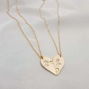 Friendship Butterfly Name Necklace Set Personalized Couple Necklace