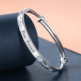 Forever Love S999 Sterling Silver Bangle Japanese Rose Boutique Gift