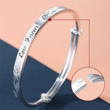 Forever Love S999 Sterling Silver Bangle Japanese Rose Boutique Gift